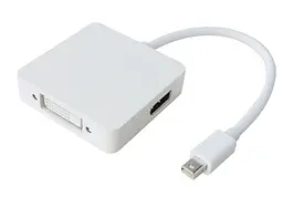 Перехідник mini DisplayPort M HDMI/DisplayPort/DVI 24+5 FHD 1080p кабель 0.2 м - мініатюра 3
