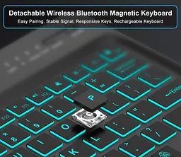 Чохол-клавіатура для 13-дюймового iPad Air (M2, 2024) та iPad Pro 12,9 (6ª 2022/5ª 2021/4ª 2020/3ª 2018), знімна клавіатура - мініатюра 7