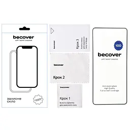 Скло захисне BeCover Xiaomi Redmi Note 13 4G 10D Black (711375) - мініатюра 2