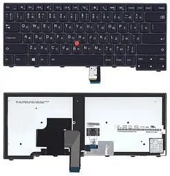 Клавіатура для ноутбука Lenovo ThinkPad Edge (T440, T440P, T440S), з вказівником (Point Stick) Чорна, Чорна рамка - мініатюра 3