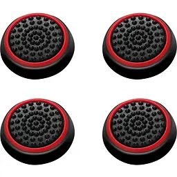 Накладки на стіки Thumb Grips 4-pack для PS4/PS5/Xbox Black Red [140709]