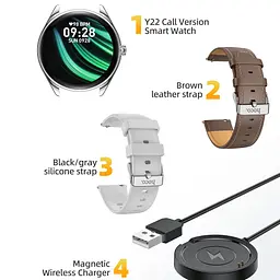 Смарт-годинник Hoco Y22 Amoled 36mm, 200 mAh, IP67 Silver (6942007628990) - мініатюра 10