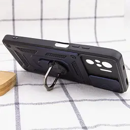 Ударостійкий чохол Camshield Serge Ring for Magnet для Xiaomi Redmi Note 10 / Note 10s / Poco M5s Синій, TPU+PC, Шторка на камеру - мініатюра 5