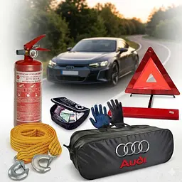 Набір автомобіліста технічної допомоги Audi сумка з логотипом марки авто (сумка на 2 відділення)