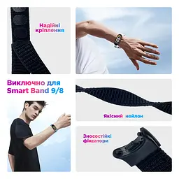 Ремінець нейлоновий ArmorStandart для Xiaomi Smart Band 9/8 Orange (ARM74018) - мініатюра 2