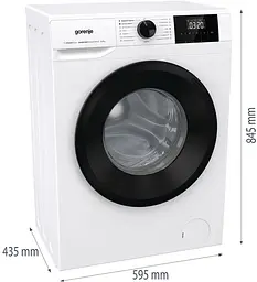 Пральна машина Gorenje фронтальна, 7кг, 1200, A++, 43.5см, дисплей, пар, інвертор, білий - мініатюра 2