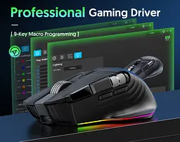 Комп'ютерна миша MiKESPN W13 E-Sports бездротова ігрова з акумулятором та підсвічуванням Bluetooth/Wireless Black - мініатюра 8