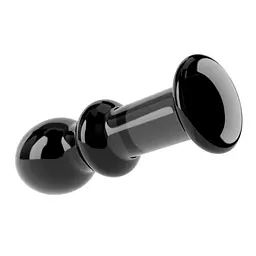 Анальна пробка Love Toy Glass Romance 4.5" 11.5 см (чорний) - мініатюра 4
