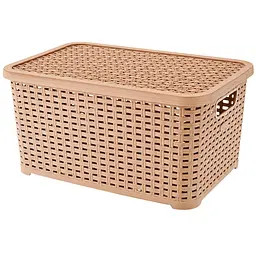 Кошик Консенсус Basket 7 л з кришкою Ротанг бежевий (29252)
