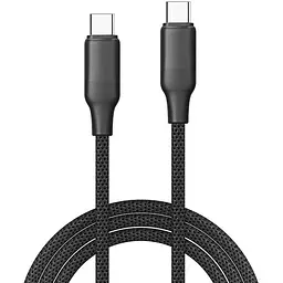 Кабель ColorWay USB Type-C - USB Type-C (M/M), TPE embossed, 3А, 2 м, Black (CW-CBPDCC102-BK)