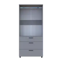 Шафа для одягу Doros Торн Сірий 2 ДСП/3Ш (штанга) 90х51.6х200 (44900441) - мініатюра 8