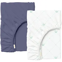 Набір простирадл Cosas на резинці 60х120 minty majesty, синій (SetSheet_87DarkBlue_CrownCellMint_60x120_2)