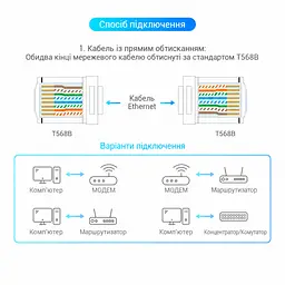 Модульний штекер для мережевого кабелю Vention набір 10 шт. конектор для витої пари RJ45 Cat.6 UTP для одножильного та багатодротяного проводу 23–26 AWG з діаметром проходу 1,1 мм контакти з трьома зубцями ресурс вставляння та виймання не менше 1000 разів прозорий корпус із золотистими контактами (IDDR0-10) - мініатюра 10
