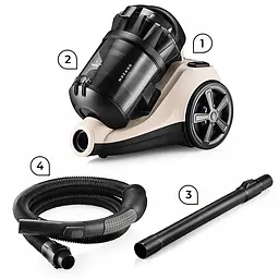 Циклонний пилосос без мішка Mozano Max Cyclonic 4000W Beige - мініатюра 8