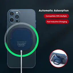 Зарядка Qi 2in1 MagSafe wireless charger with holder JYD-WC92 15W Max синя - мініатюра 4