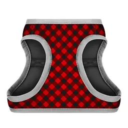 Шлея для собак м'який Waudog Clothes c QR паспортом малюнок Шотландка червона XS3 B 32-35 см, C 22-24 см - мініатюра 2