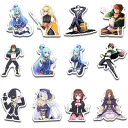 Стікерпак набір наклейок G-Toys Цей чудовий світ KonoSuba 45 шт. (SP KS 01) - мініатюра 2