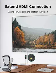 Кабель Ugreen HD107 HDMI Male to Female Extension Cable 0.5 м Black (10140) - мініатюра 2