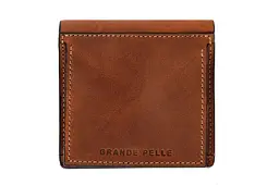 Портмоне Lettera з монетницею, теракот GRANDE PELLE 10х10х2.5 см acs0032121 - мініатюра 4