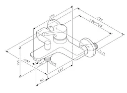 Змішувач для ванни та душу AM.PM X-Joy F85B10000 - мініатюра 8