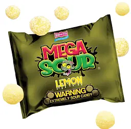 Кислі цукерки Barnetts Mega Sour Lemon Candy 104г - мініатюра 3