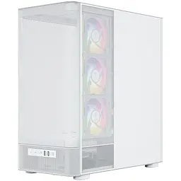 Корпус ModeCom VOLCANO AQ400 ARGB MIDI SIDE LCD 6,2” 4x120mm fans WHITE без БЖ ATX - мініатюра 3