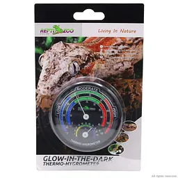 Гігрометр - термометр аналоговий Repti-Zoo Glowing Thermo / Hygrometer (RHT04) - мініатюра 5