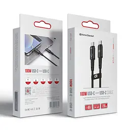 Кабель ArmorStandart AT-C1 USB Type-C to USB Type-C 100W 1,2m Black (ARM75868) - мініатюра 2