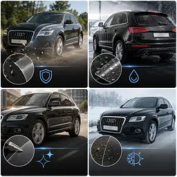 Антигравійна захисна бронеплівка за лекалами для Audi Q5 8R 2008-2017 - задні ліхтарі стопи - мініатюра 2