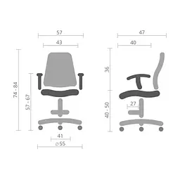 Дитяче крісло Аклас Баккі OT-E1009 Синій (Блакитний LS-4) (00130293) - мініатюра 2