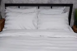 Комплект постільної білизни Moon&Star Satin Premium Royal White євро 200х220 см наволочки 4х70х70 см - мініатюра 2