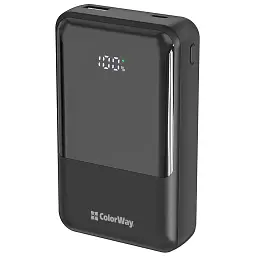 Батарея універсальна ColorWay 20 000 mAh DigiPower PD/45W, QC/4.0, Black (CW-PB200LP04BK)