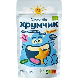 Кукурудзяно-рисові снеки Смартік Organic з бананом 22 г 