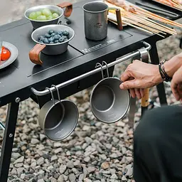 Стол для барбекю стальной Naturehike CNK2300CW014 (Черный) - мініатюра 8