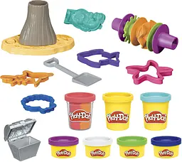 Набір для творчості Hasbro з масою для ліплення Play-Doh Вулканічна пригода зі скарбами (F8789) - мініатюра 4