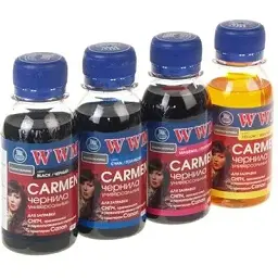 Комплект чорнил WWM Universal Carmen для Сanon серий PIXMA iP/iX/MP/MX/MG В/C/M/Y(CARMEN/SET.4-2) 4х100 (CARMEN.SET-2)