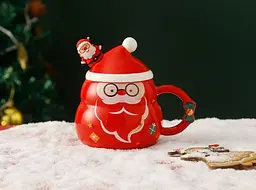 Чашка новорічна керамічна червона Merry Christmas 480 мл