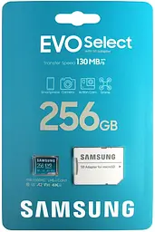 Карта пам'яті microSDXC (UHS-І U3) Samsung EVO Select 256Gb class 10 A2 V30 (R130MB/s, W30MB/s) (adapter SD) (MB-ME256KA/EU) - мініатюра 3