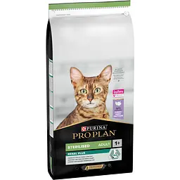 Сухий корм Purina Pro Plan Sterilised Adult 1+ Renal Plus для дорослих котів після стерилізації з індичкою 14 кг - мініатюра 2