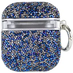 TPU чохол Bling World Rock Diamond для навушників AirPods 1/2 Синій - мініатюра 2