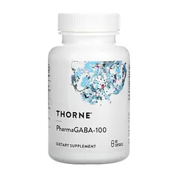 Амінокислота Thorne Research GABA (Гамма-аміномасляна кислота) 100 мг, Pharma GABA-100, 60 капс (THR-65201)