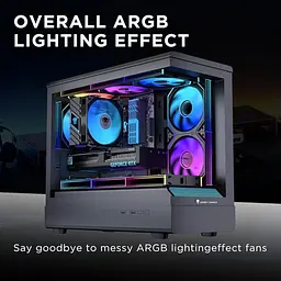 Вентилятор для ПК Jungle Leopard Interstellar-V2 Daisy Chain RGB 120 мм, комплект із 3 шт., 1850 об/хв/68 CFM/2,4 мм H2O/24 - мініатюра 5