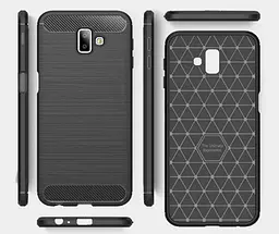 Протиударний бампер PRIMO Carbon Fiber Series для Samsung J6 Plus 2018 (SMJ610) Black - мініатюра 3