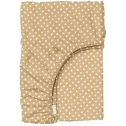 Простирадло Cosas на резинці для коляски та люльки 40x80 beige dots, бежевий (DropBeige_FittedStroller_40х80)