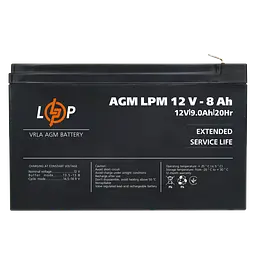 Акумулятор AGM LPM 12V - 8 Ah - мініатюра 5