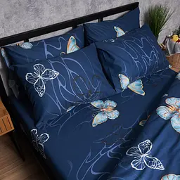 Комплект постільної білизни Moon&Star Микросатин Premium Flutter Dreams Євро 200х220 наволочки 2х40х60 - мініатюра 7