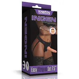Страпон LoveToy Easy Set As Pic 19 см тілесний