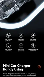 Зарядний для машини - Автоадаптер Toocki 50W PD3.0+QC3.0 1U (30 W) + 1C (20 W) TQ-CC25 - мініатюра 6