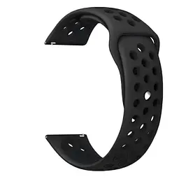 Ремешок BeWatch для Samsung Galaxy Watch 3 45 mm силиконовый 22мм перфорированный Черный (1020101)