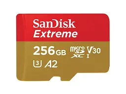 Карта памяти SanDisk Extreme microSDXC UHS-I U3 V30 A2 256 GB (SDSQXAV-256G-GN6MA)